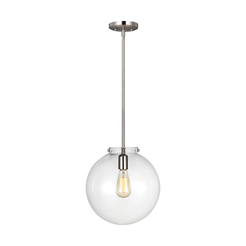 Visual Comfort Studio 6692101-962 Kate One Light Pendant, Brushed Nickel Main Image.jpg