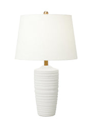 Visual Comfort Studio CT1201PRW1 Waveland One Light Table Lamp, Porous White Main Image.jpg