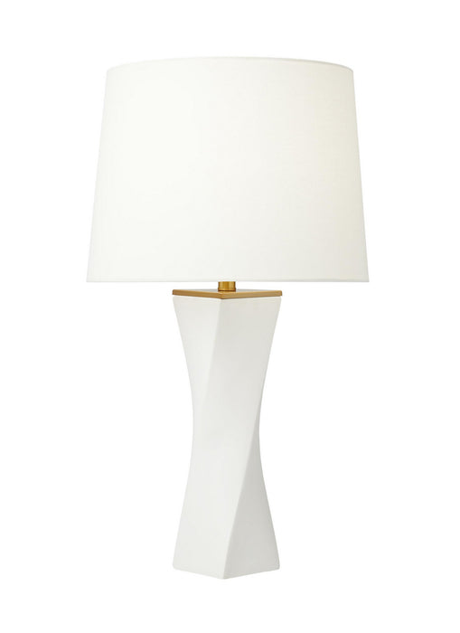 Visual Comfort Studio CT1211WL1 Lagos One Light Table Lamp, White Leather Main Image.jpg