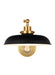 Visual Comfort Studio CW1141MBKBBS Wellfleet One Light Wall Sconce, Midnight Black and Burnished Brass Main Image.jpg