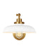 Visual Comfort Studio CW1141MWTBBS Wellfleet One Light Wall Sconce, Matte White and Burnished Brass Main Image.jpg