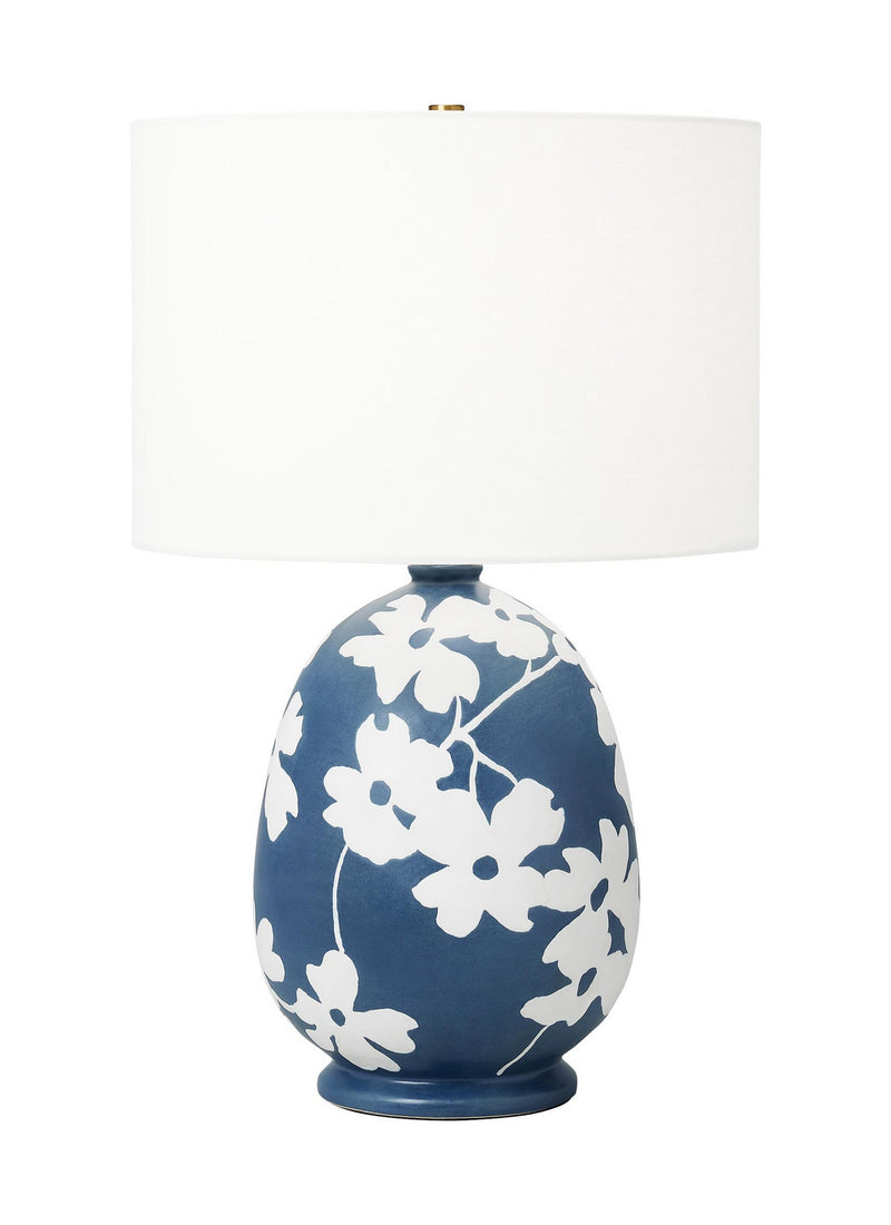 Visual Comfort Studio HT1001WLSMNB1 Lila One Light Table Lamp, Semi Matte Navy Blue Main Image.jpg