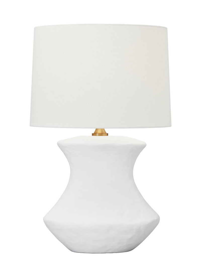 Visual Comfort Studio HT1021MWC1 Bone One Light Table Lamp, Matte White Ceramic Main Image.jpg