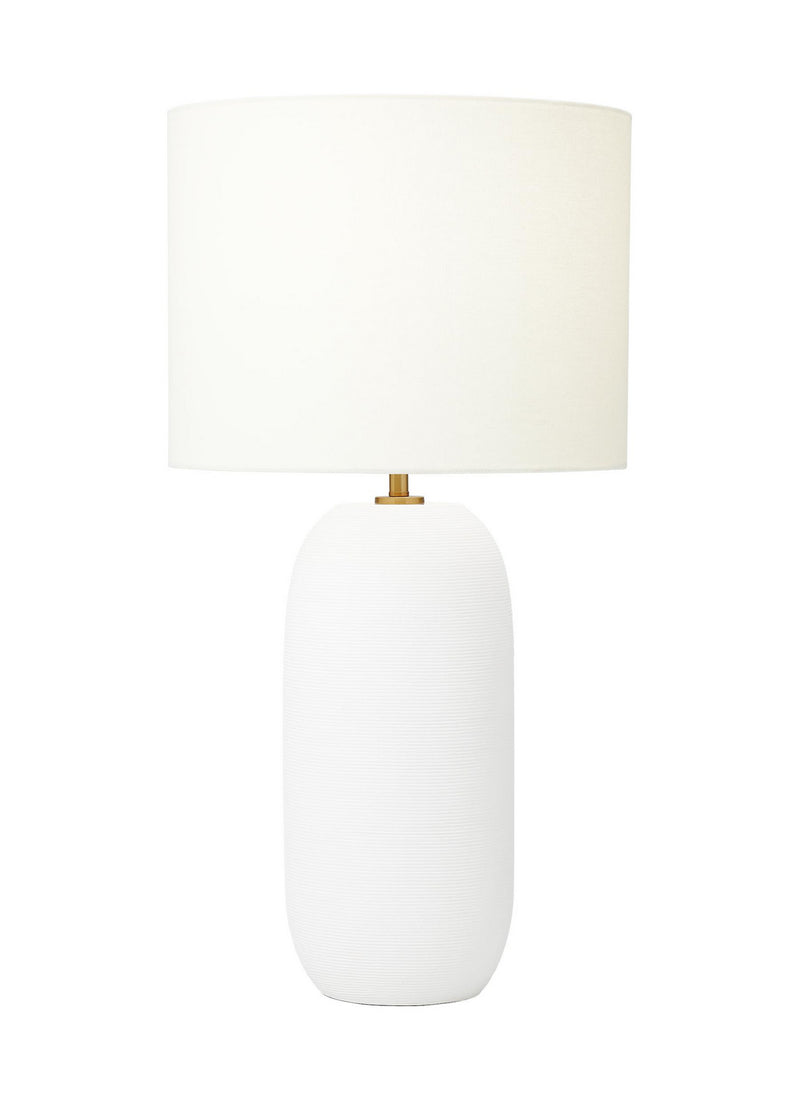 Visual Comfort Studio HT1061MWC1 Fanny One Light Table Lamp, Matte White Ceramic Main Image.jpg