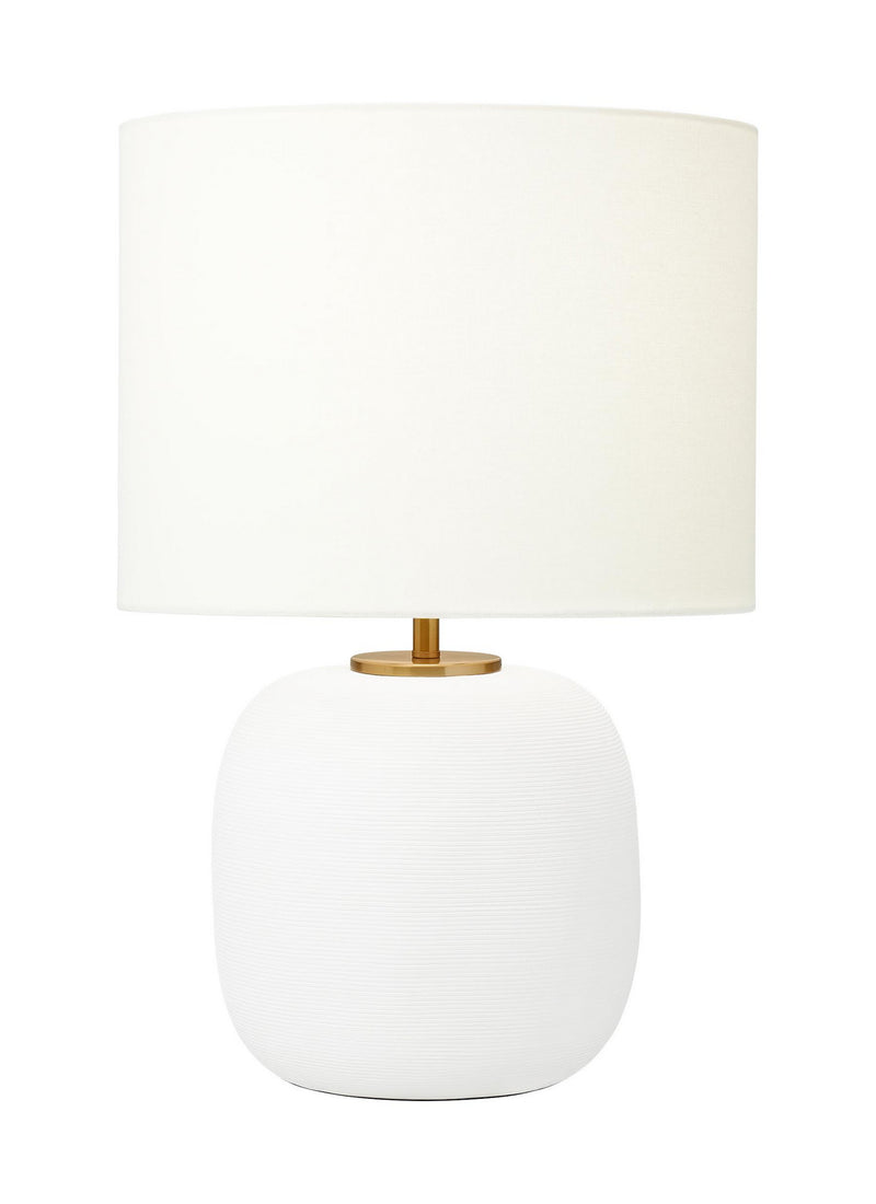 Visual Comfort Studio HT1071MWC1 Fanny One Light Table Lamp, Matte White Ceramic Main Image.jpg