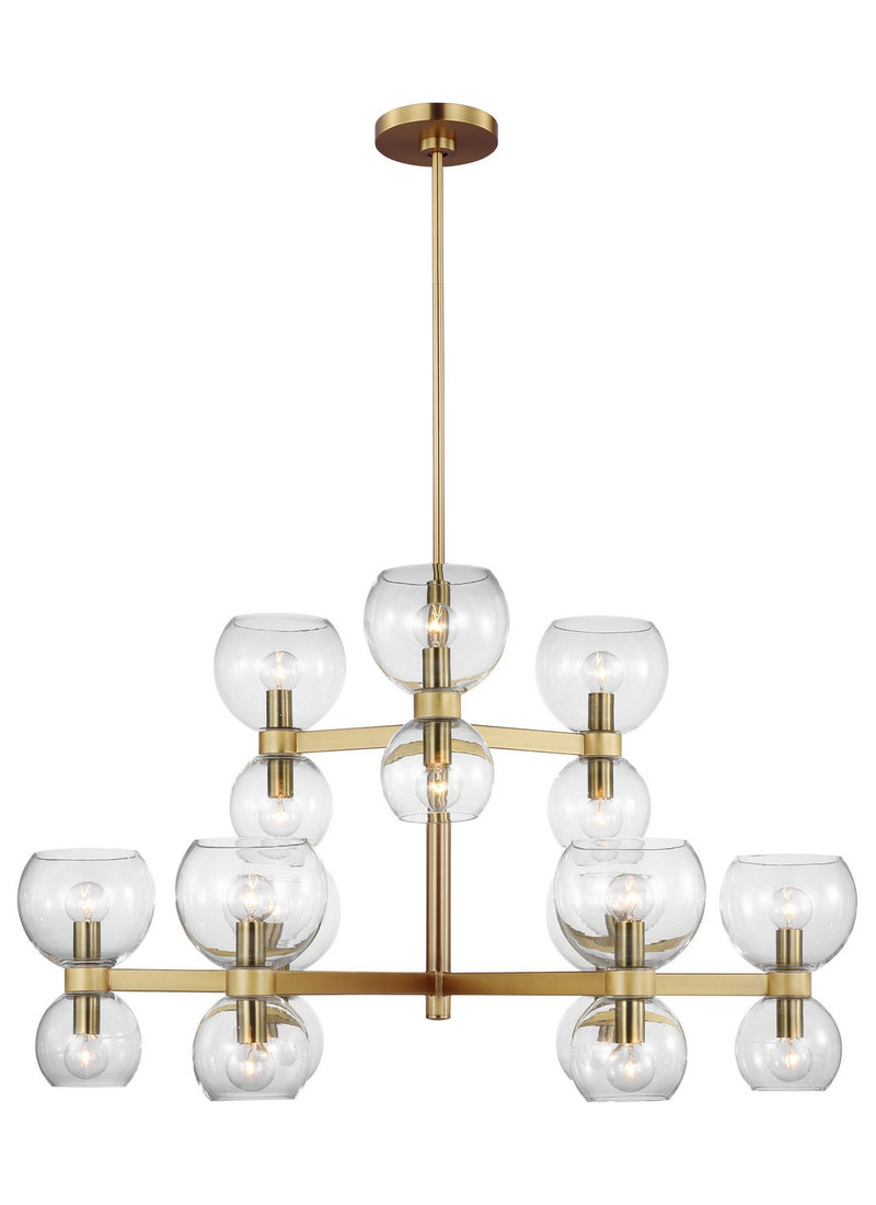 Visual Comfort Studio KSC10018BBSCG Londyn 18 Light Chandelier, Burnished Brass with Clear Glass Main Image.jpg