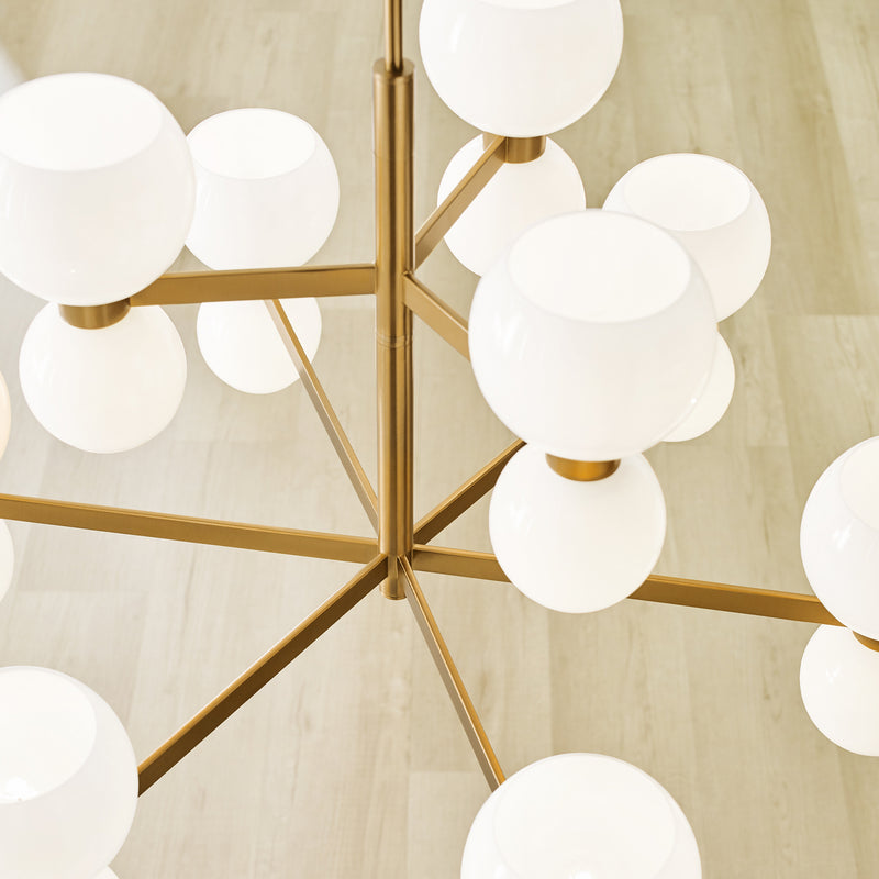 Visual Comfort Studio KSC10018BBSMG Londyn 18 Light Chandelier, Burnished Brass with Milk White Glass Alternate Image 7.jpg