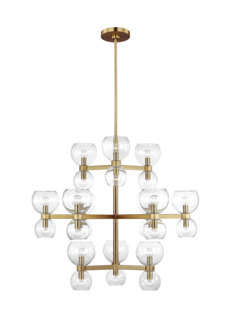 Visual Comfort Studio KSC10124BBSCG Londyn 24 Light Chandelier, Burnished Brass with Clear Glass Main Image.jpg