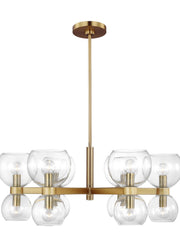 Visual Comfort Studio KSC10212BBSCG Londyn Six Light Chandelier, Burnished Brass with Clear Glass Main Image.jpg