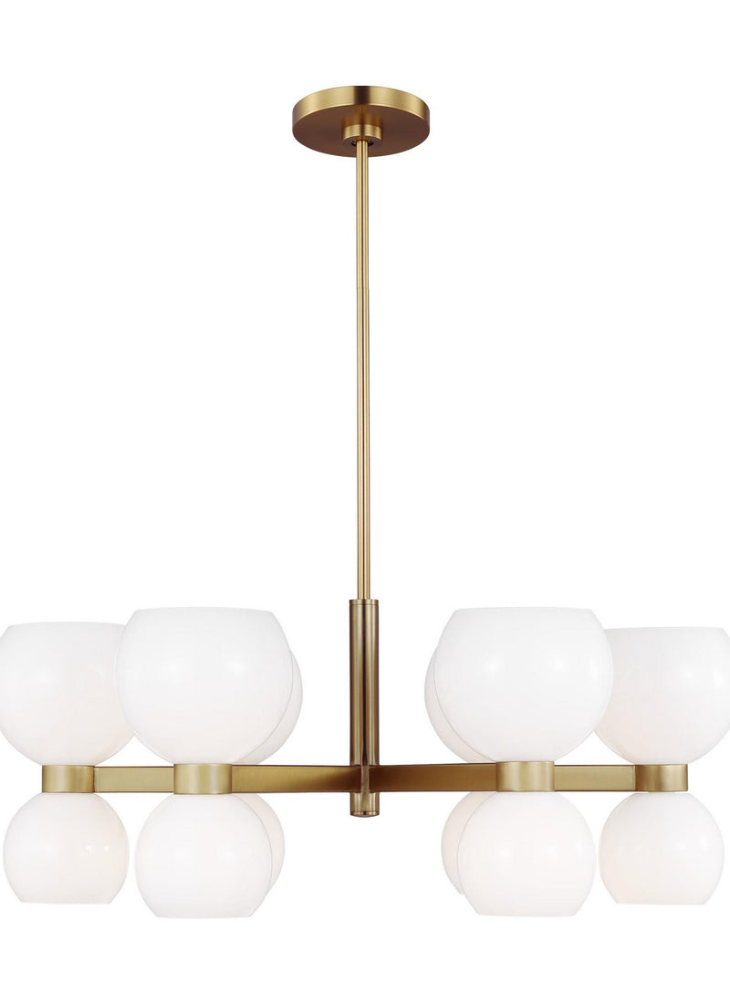 Visual Comfort Studio KSC10212BBSMG Londyn 12 Light Chandelier, Burnished Brass with Milk White Glass Main Image.jpg