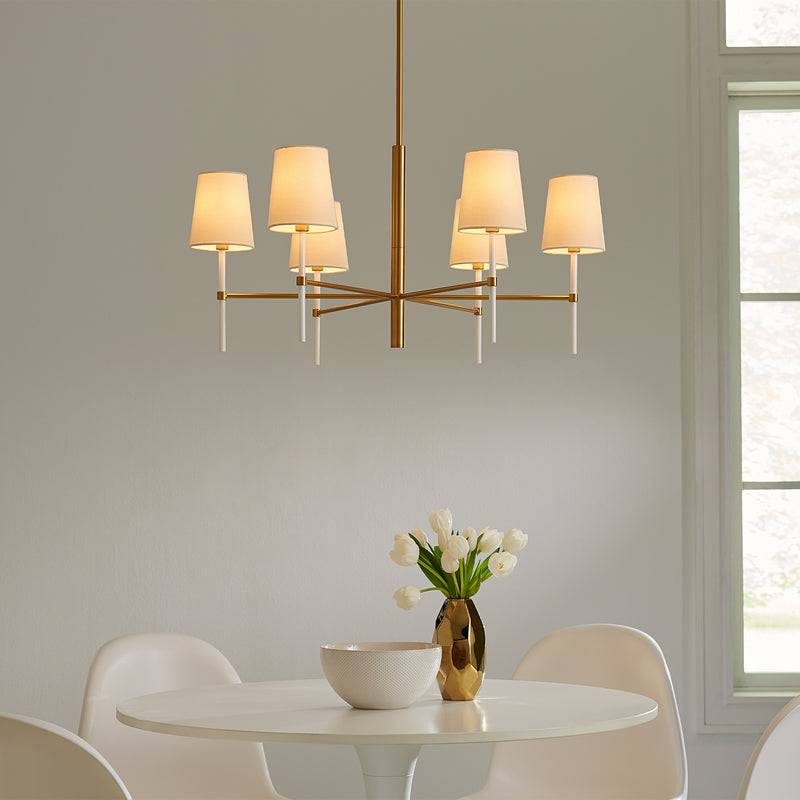 Visual Comfort Studio KSC1086BBSGW Monroe Six Light Chandelier, Burnished Brass Alternate Image 3.jpg