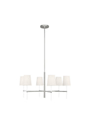 Visual Comfort Studio KSC1086PNGW Monroe Six Light Chandelier, Polished Nickel Main Image.jpg
