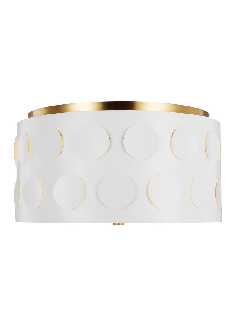 Visual Comfort Studio KSF1013BBS Dottie Three Light Flush Mount, Burnished Brass Main Image.jpg