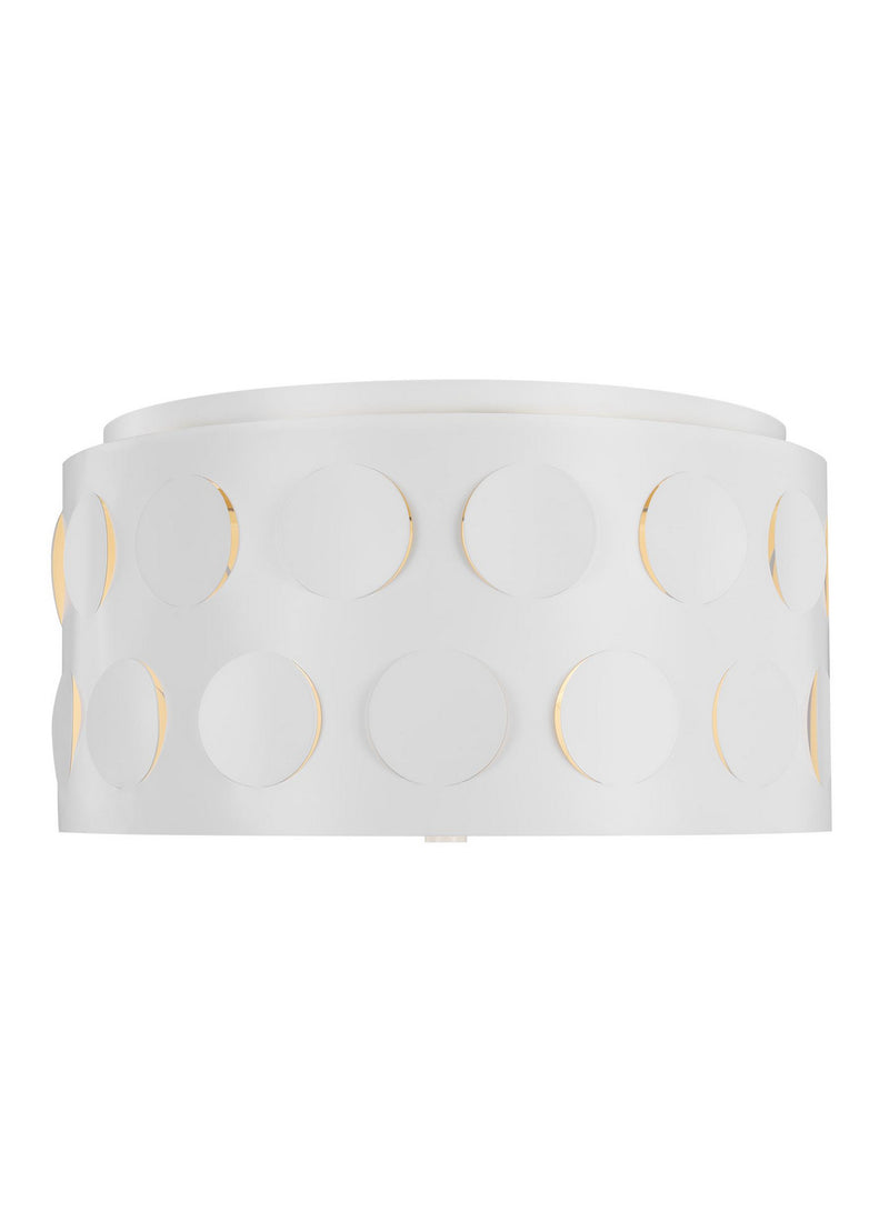 Visual Comfort Studio KSF1013MWT Dottie Three Light Flush Mount, Matte White Main Image.jpg