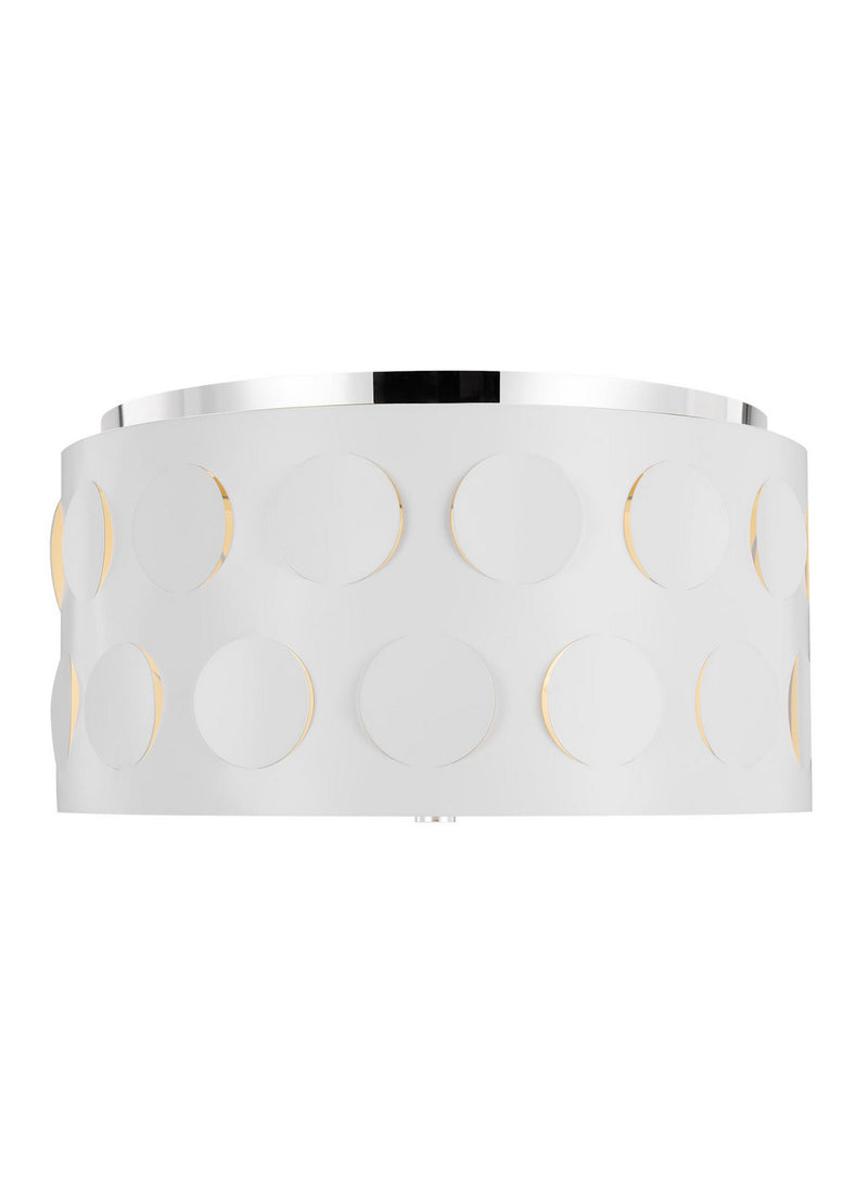 Visual Comfort Studio KSF1013PN Dottie Three Light Flush Mount, Polished Nickel Main Image.jpg