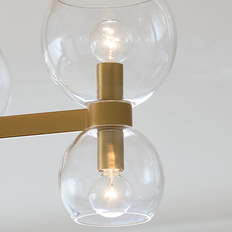 Visual Comfort Studio KSF1036BBSCG Londyn Six Light Semi Flush Mount, Burnished Brass with Clear Glass Alternate Image 2.jpg