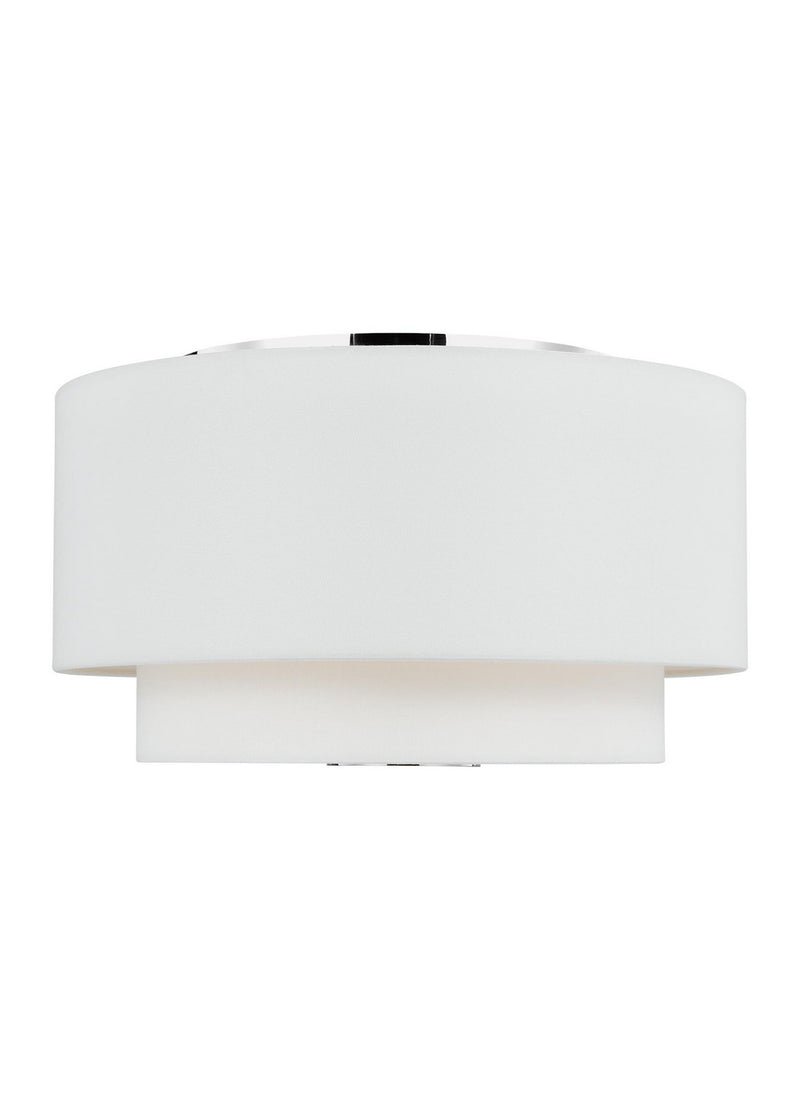 Visual Comfort Studio KSF1043PN Sawyer Three Light Flush Mount, Polished Nickel Main Image.jpg