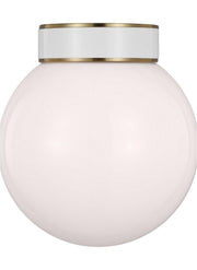 Visual Comfort Studio KSF1051BBSGW Monroe One Light Flush Mount, Burnished Brass Main Image.jpg