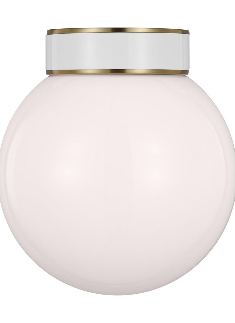 Visual Comfort Studio KSF1051BBSGW Monroe One Light Flush Mount, Burnished Brass Main Image.jpg
