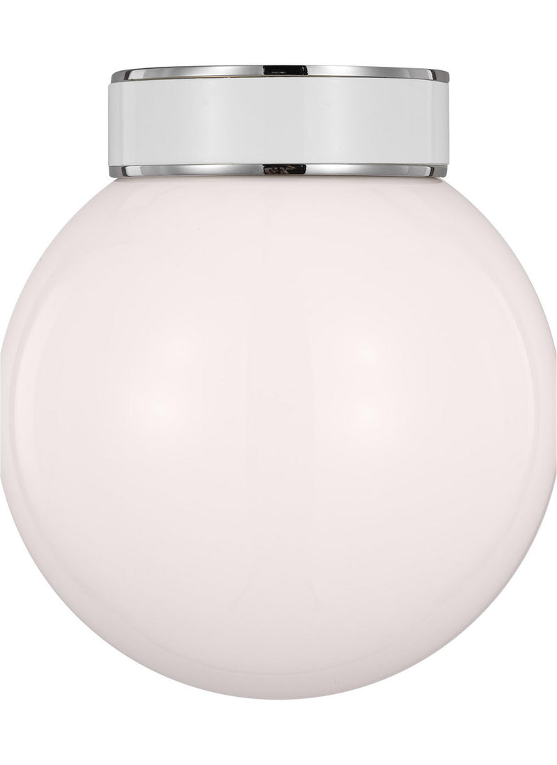 Visual Comfort Studio KSF1051PNGW Monroe One Light Flush Mount, Polished Nickel Main Image.jpg