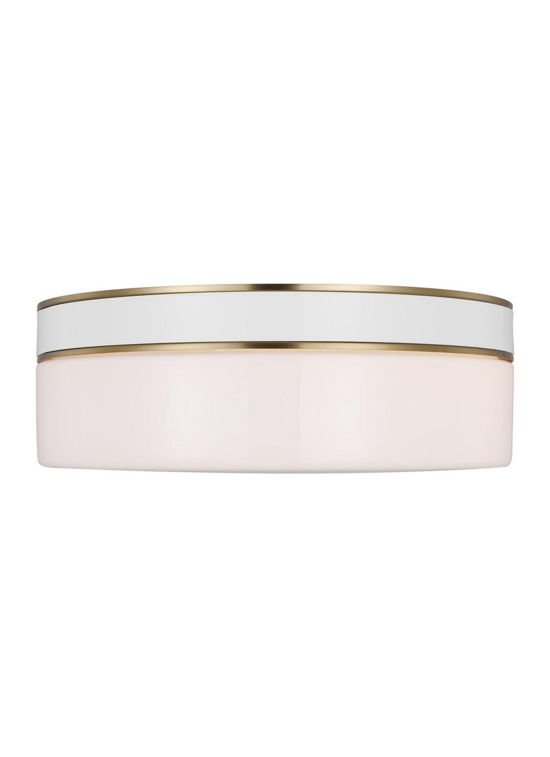 Visual Comfort Studio KSF1072BBSGW Monroe Two Light Flush Mount, Burnished Brass Main Image.jpg