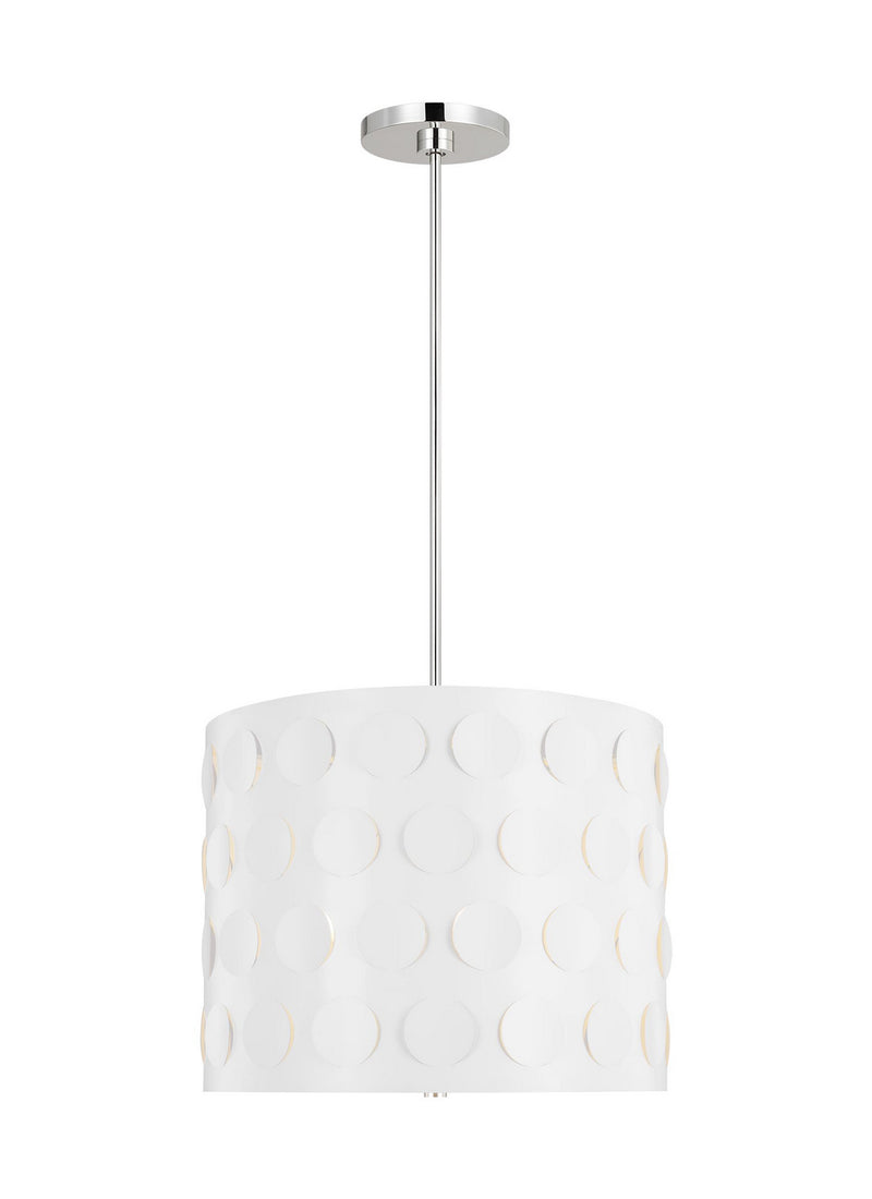 Visual Comfort Studio KSP1003PN Dottie Three Light Pendant, Polished Nickel Main Image.jpg