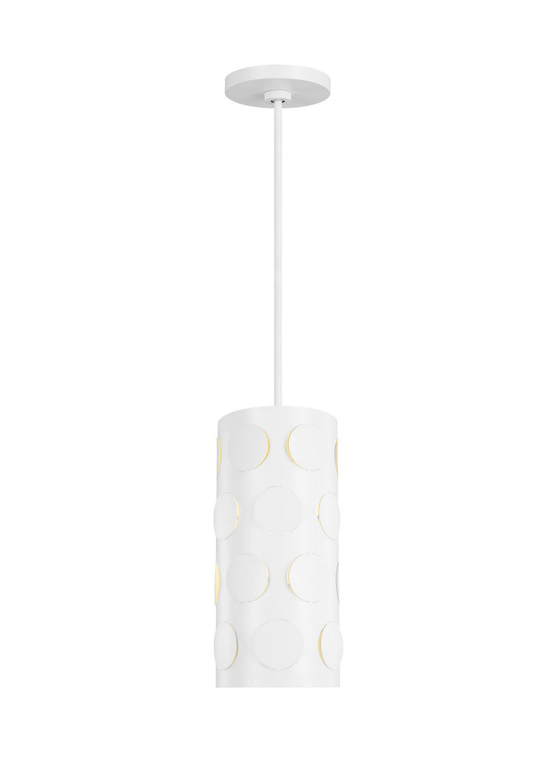 Visual Comfort Studio KSP1011MWT Dottie One Light Pendant, Matte White Main Image.jpg
