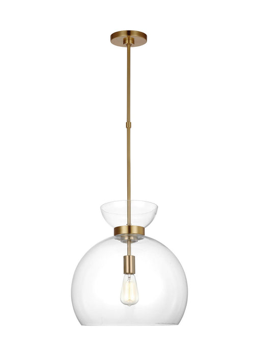 Visual Comfort Studio KSP1021BBSCG Londyn One Light Pendant, Burnished Brass with Clear Glass Main Image.jpg