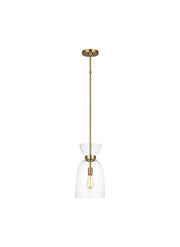Visual Comfort Studio KSP1031BBSCG Londyn One Light Pendant, Burnished Brass with Clear Glass Main Image.jpg