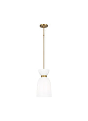 Visual Comfort Studio KSP1031BBSMG Londyn One Light Pendant, Burnished Brass with Milk White Glass Main Image.jpg