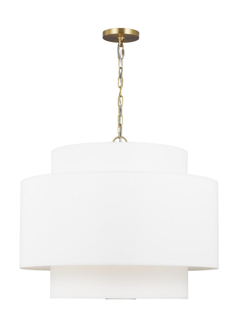 Visual Comfort Studio KSP1043BBS Sawyer Three Light Pendant, Burnished Brass Main Image.jpg