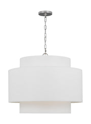 Visual Comfort Studio KSP1043PN Sawyer Three Light Pendant, Polished Nickel Main Image.jpg