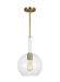 Visual Comfort Studio KSP1061BBSGW Monroe One Light Pendant, Burnished Brass Main Image.jpg