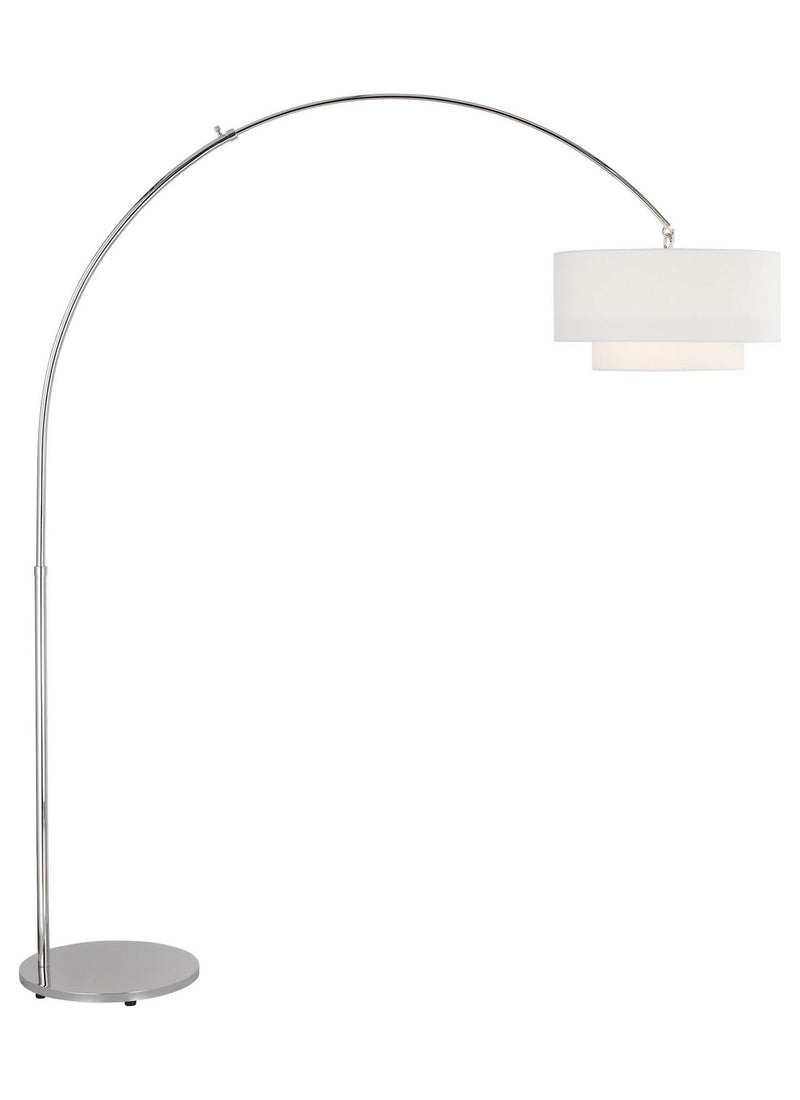 Visual Comfort Studio KST1031PN1 Sawyer One Light Floor Lamp, Polished Nickel Main Image.jpg