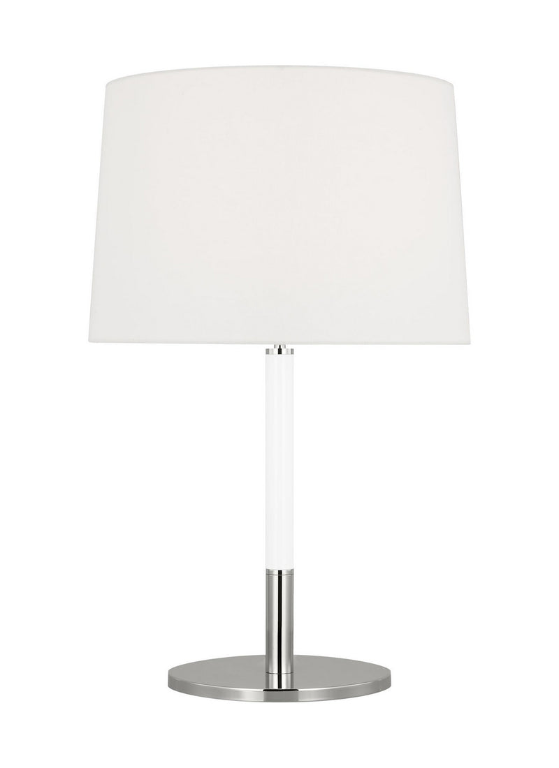 Visual Comfort Studio KST1041PNGW1 Monroe One Light Table Lamp, Polished Nickel Main Image.jpg