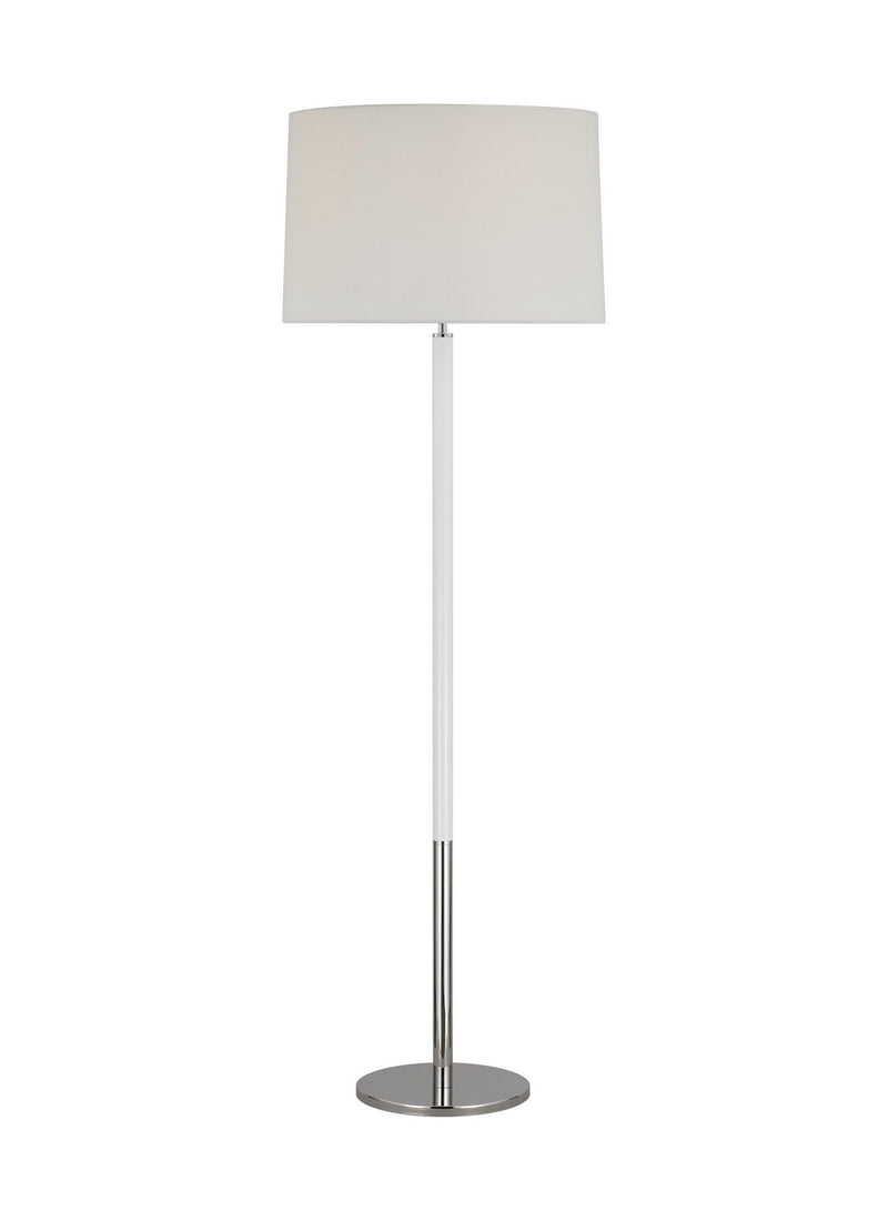 Visual Comfort Studio KST1051PNGW1 Monroe One Light Floor Lamp, Polished Nickel Main Image.jpg
