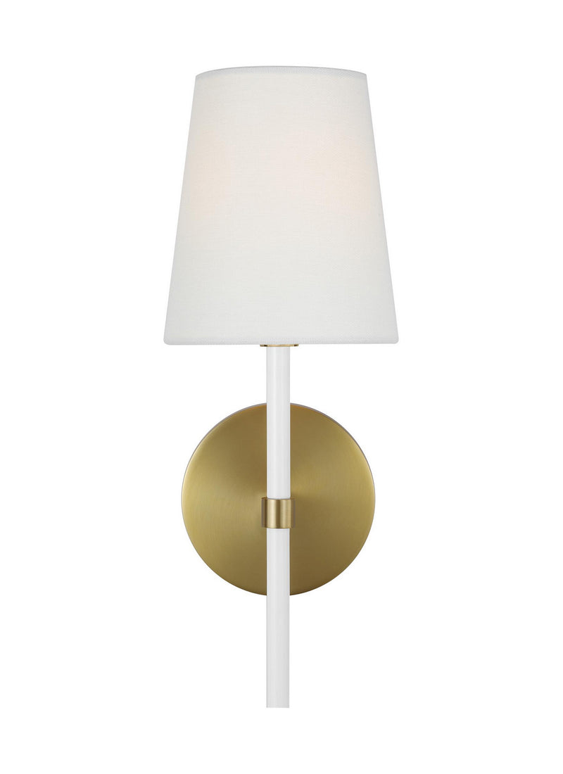 Visual Comfort Studio KSW1081BBSGW Monroe One Light Wall Sconce, Burnished Brass Main Image.jpg