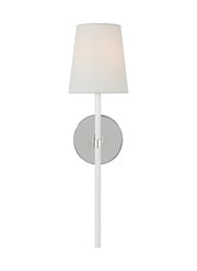 Visual Comfort Studio KSW1091PNGW Monroe One Light Wall Sconce, Polished Nickel Main Image.jpg