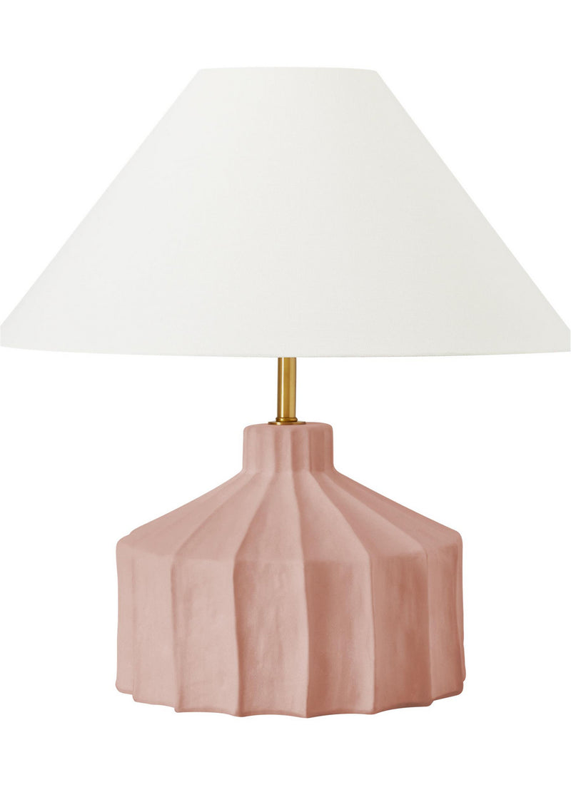 Visual Comfort Studio KT1321DR1 Veneto One Light Table Lamp, Dusty Rose Main Image.jpg