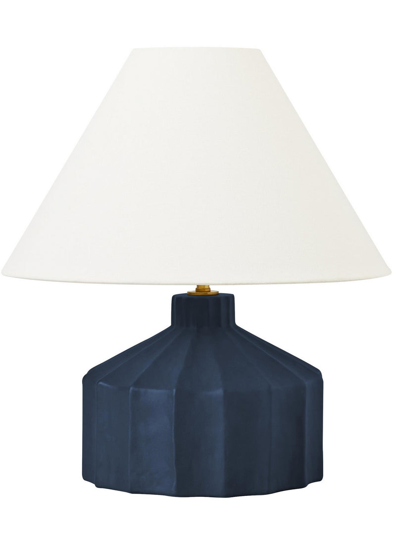 Visual Comfort Studio KT1331MMBW1 Veneto One Light Table Lamp, Matte Medium Blue Wash Main Image.jpg