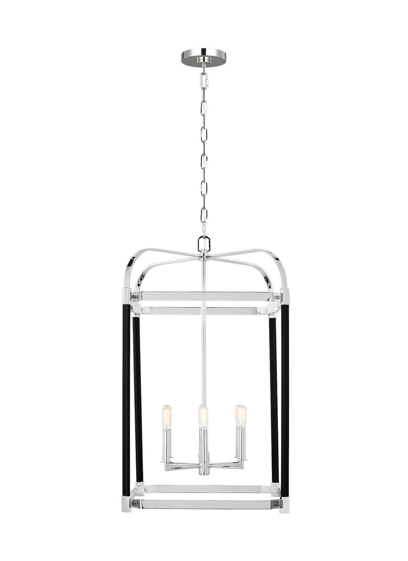 Visual Comfort Studio LC1156PN Hadley Six Light Lantern, Polished Nickel Main Image.jpg