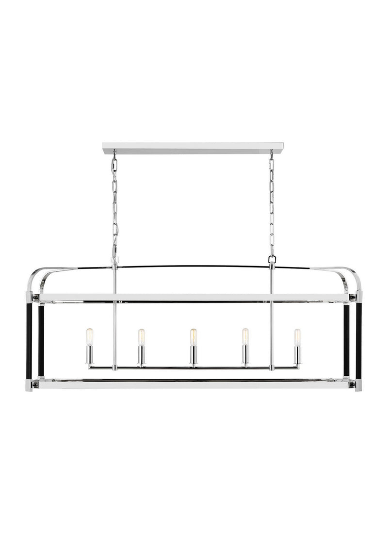 Visual Comfort Studio LC1165PN Hadley Five Light Chandelier, Polished Nickel Main Image.jpg