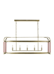 Visual Comfort Studio LC1165TWB Hadley Five Light Chandelier, Time Worn Brass Main Image.jpg