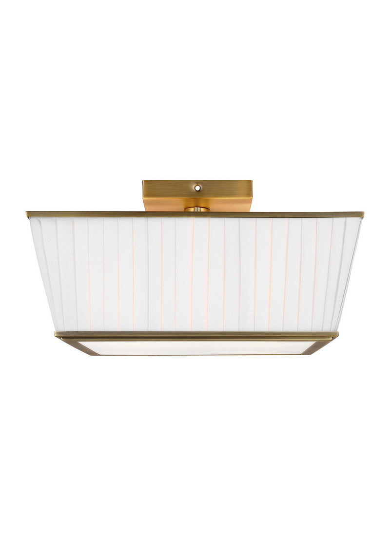 Visual Comfort Studio LF1044TWB Esther Four Light Flush Mount, Time Worn Brass Main Image.jpg