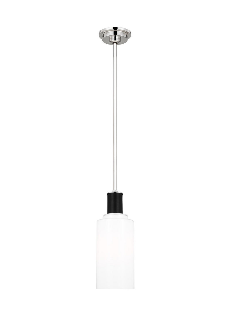 Visual Comfort Studio LP1071PNMG Hadley One Light Pendant, Polished Nickel Main Image.jpg