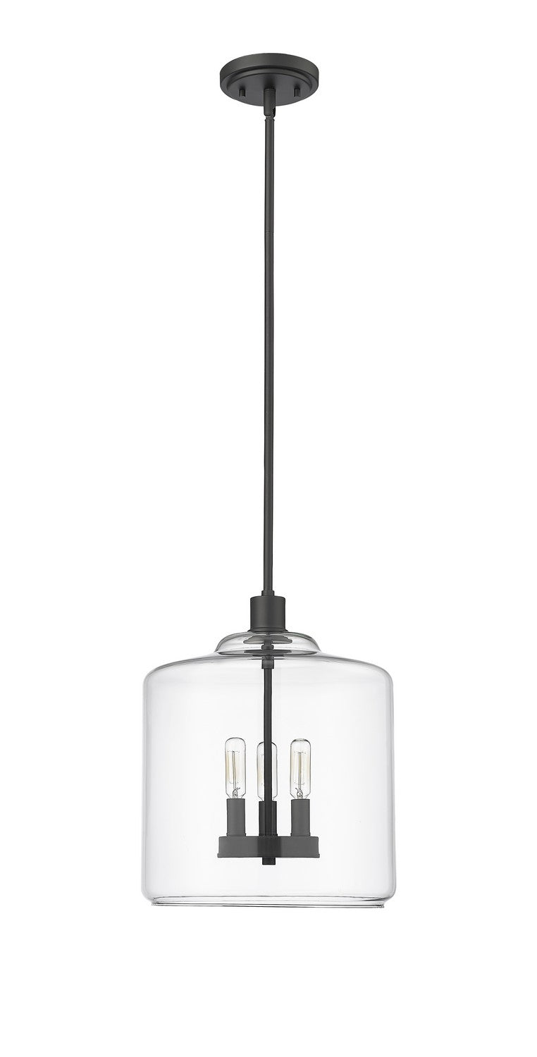 Millennium 46933-MB Asheville Three Light Pendant, Matte Black Main Image.jpg