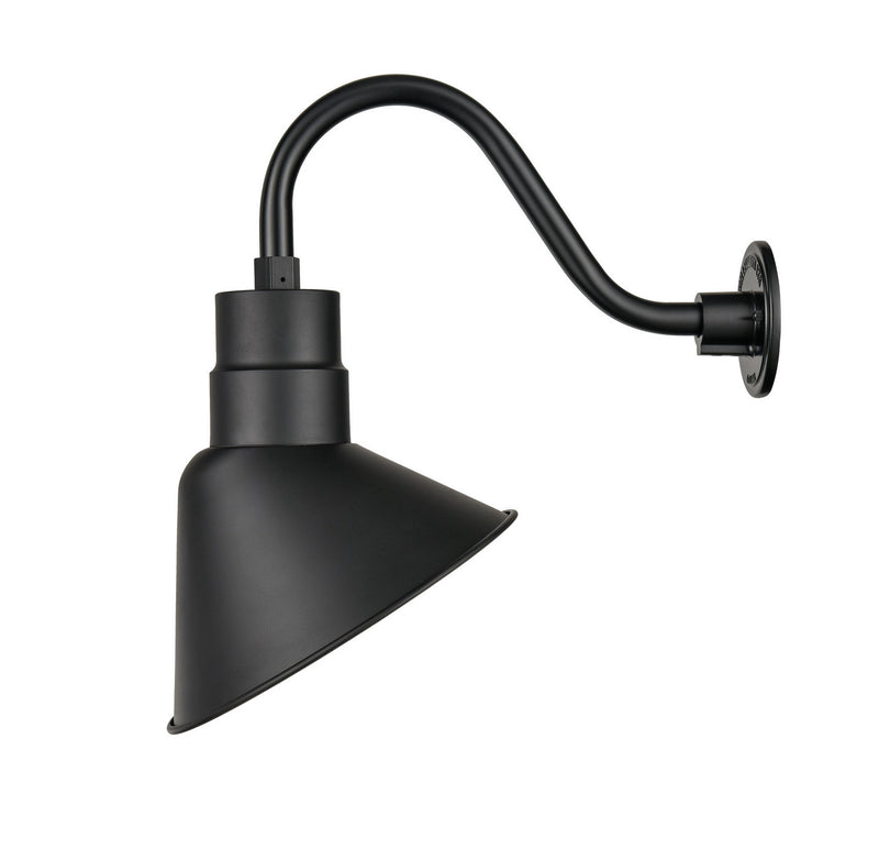 Millennium LEDRAS12-SB R Series LED Angle Shade, Satin Black Main Image.jpg