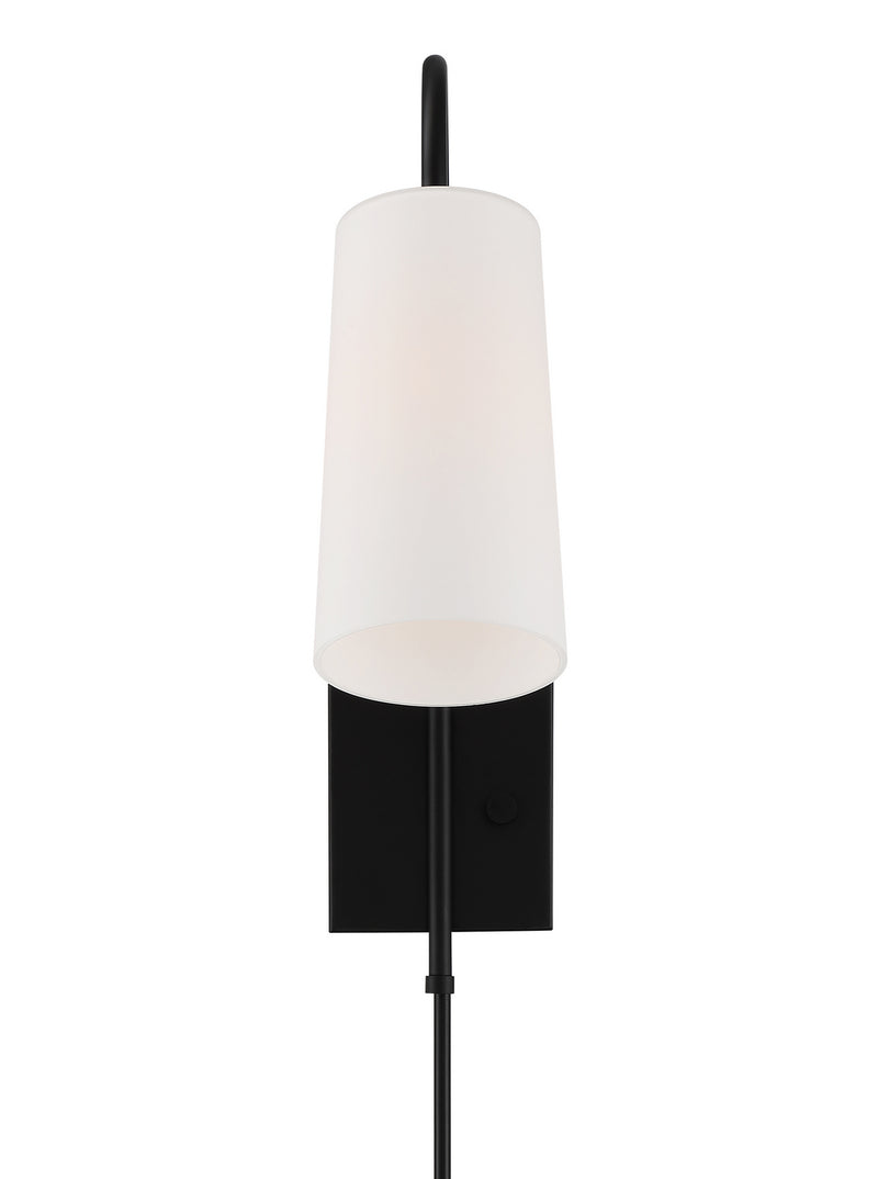Crystorama ALX-4501-MK Alexa One Light Wall Sconce Matte Black Main Image.jpg