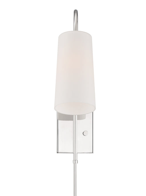 Crystorama ALX-4501-PN Alexa One Light Wall Sconce Polished Nickel Main Image.jpg