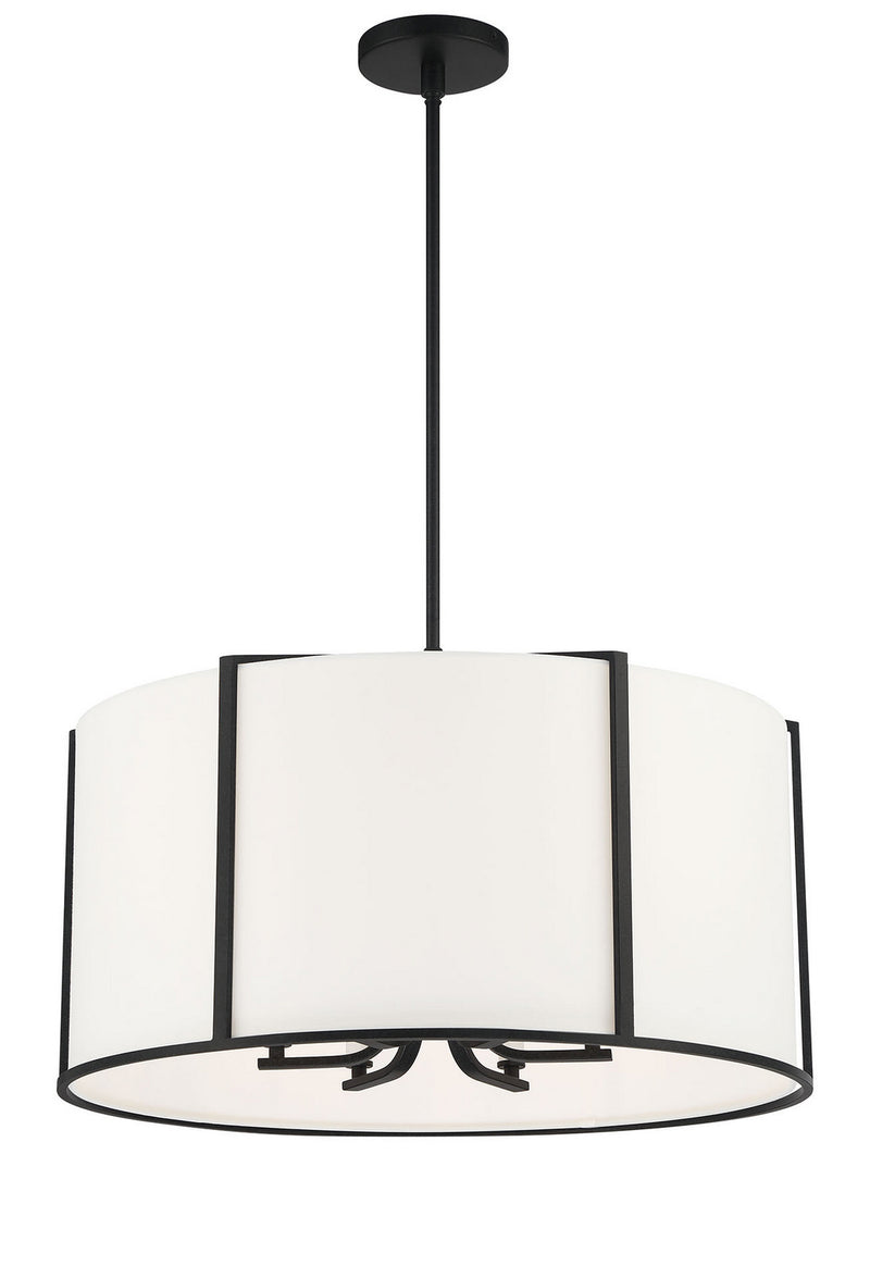 Crystorama CAR-9206-BK Carlyn Six Light Pendant Black Alternate Image.jpg